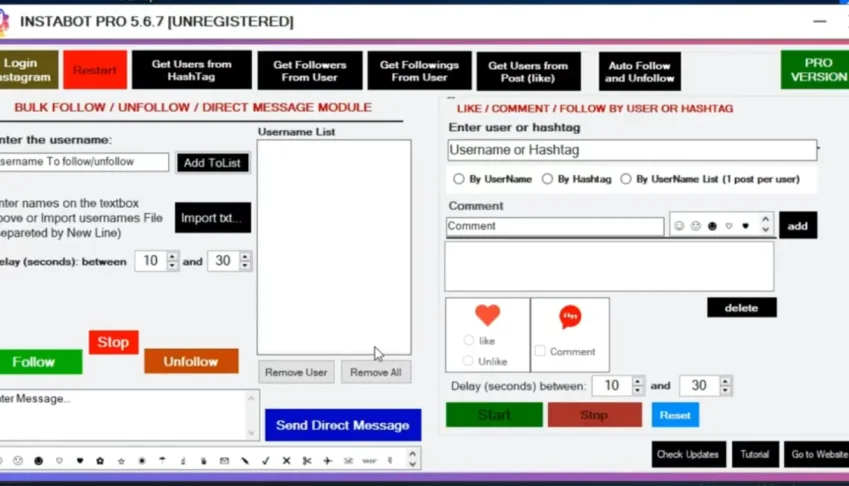 🔥 InstaBot ,curtidas, extração, Leads segmentados e +