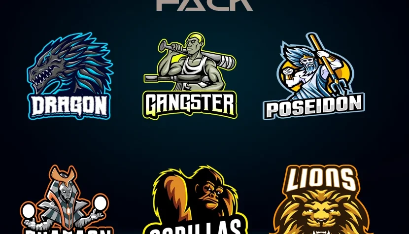 Pack com 165 Logos Gamers