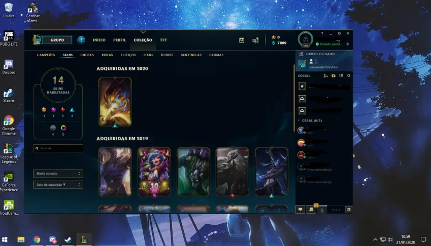 Conta League of Legends D1