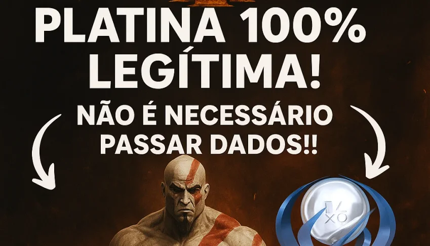 God of War 3 (PS4/PS5) - Troféu de Platina 100% Legítimo