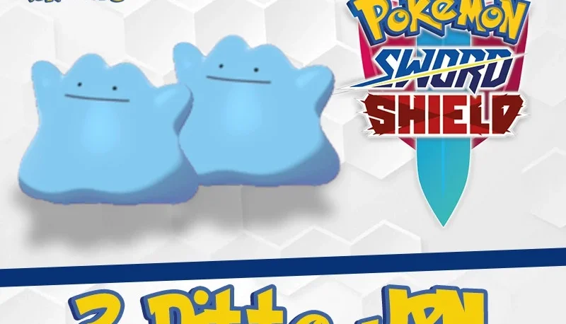 2 Shiny Ditto Japonês 6IVs + Brinde - Pokémon Sword e Shield