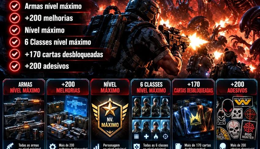 Aliens Fireteam Elite 2 (PS5) - Armas, Adesivos, Melhorias!!