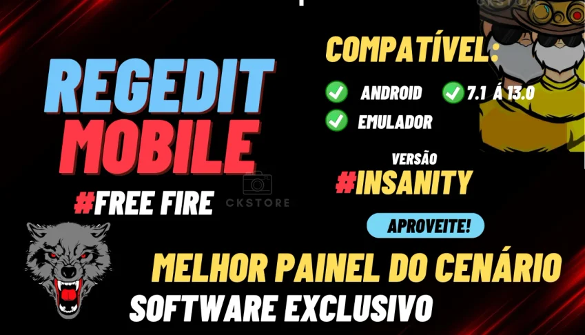 ✅ Regedit Mobile/Pc - Free Fire - Vitalício ✅ INSANITY