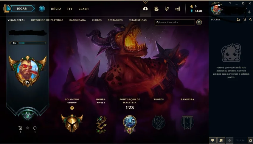 Conta lol gold 4