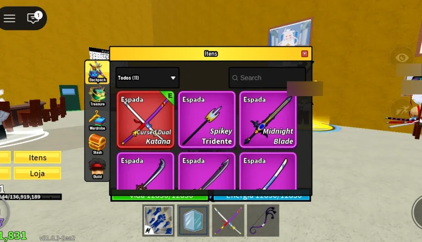 Conta blox fruits