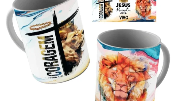Caneca de Cerâmica Cristã - 6 Modelos