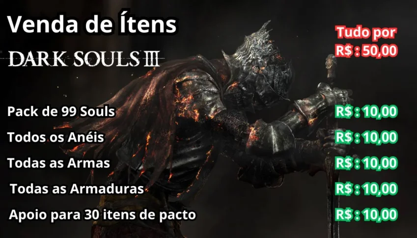 Pack 99 Souls Dark Souls 3 PS4/5 & PC steam