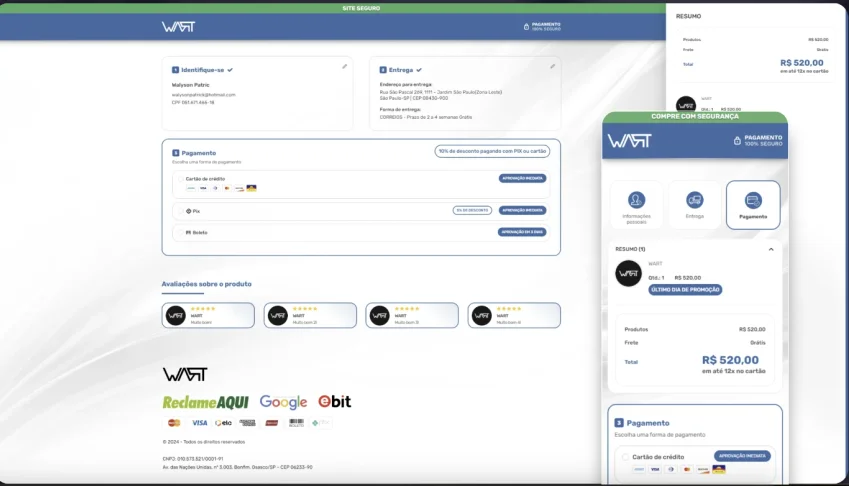 Script CSS Personalizado wART v3 para checkout Yampi 2024