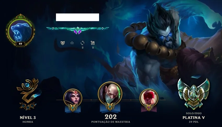 Conta League Of Legends - Platina