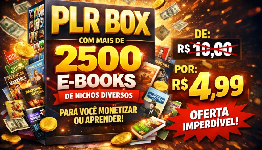 +2.500 Ebooks PLR's Traduzidos + Brinde (MAIS BARATO DA DFG)