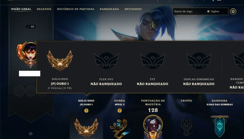 Ouro 1 com 55 Champs e 38 Skins