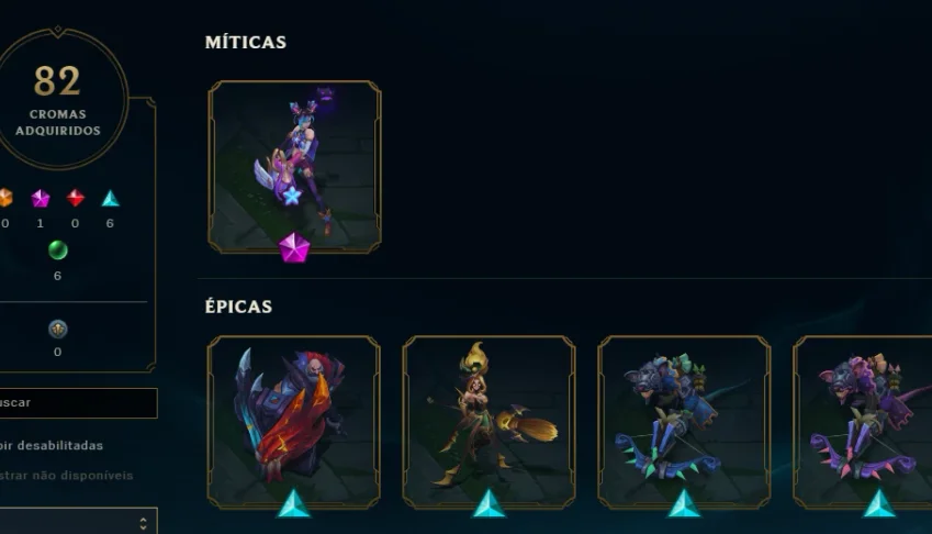 Conta Lol Lv447 C/ Todos Os Campeões E 278 Skins E Cromas