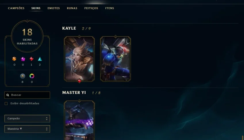 CONTA LOL LV 59 COM 85 campeões