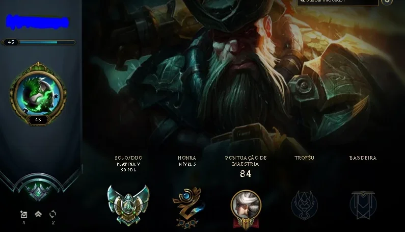 Conta smurf de lol platina V