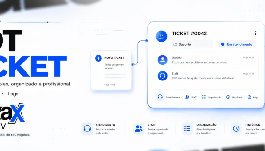Bot de Ticket para Discord | Acesso por 30 Dias