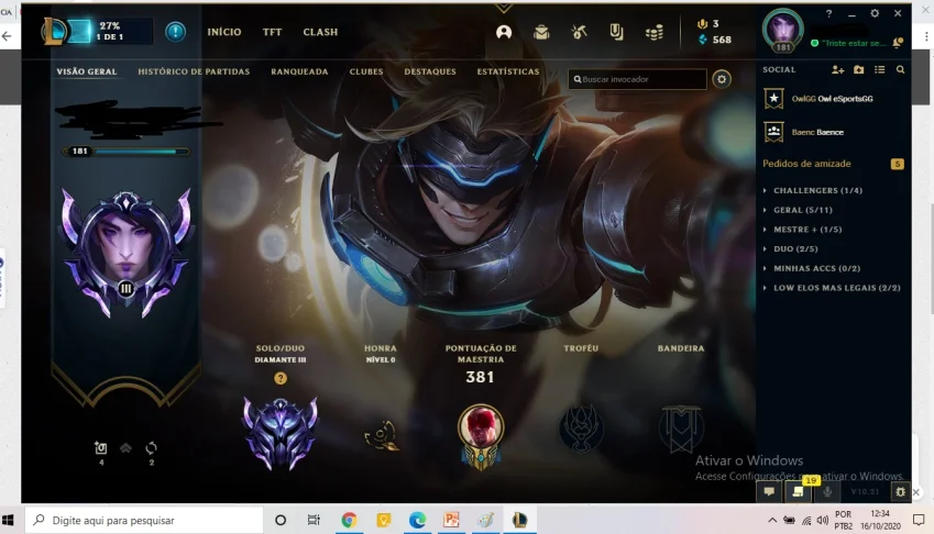Conta D3 League of legends