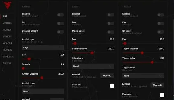 Aimbot, silent cheat para gta fivem