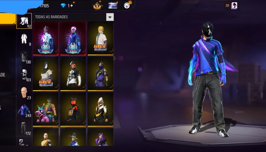 Conta com skin mítica e punho
