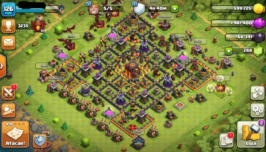 Vila clash of clans CV10