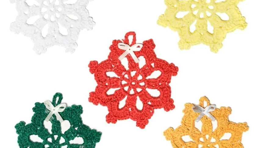 Kit Enfeite estrela de natal em crochê