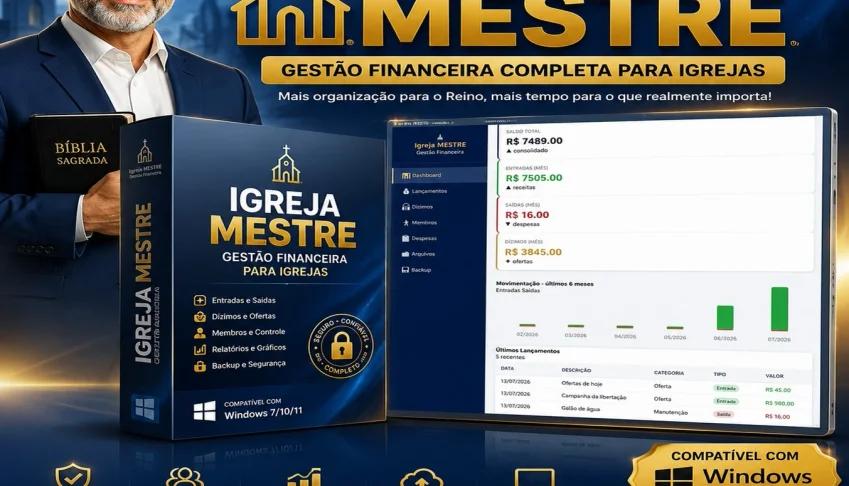 Igreja Mestre - Software par Gestão de Igrejas