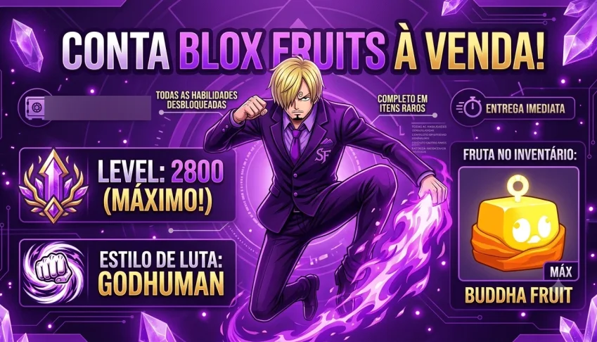 BLOX FRUITS - Lvl Máximo 2800 + Godhuman + Buddha No Inv ✅