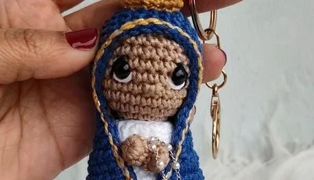 Chaveiro Nossa Senhora Aparecida em Crochê