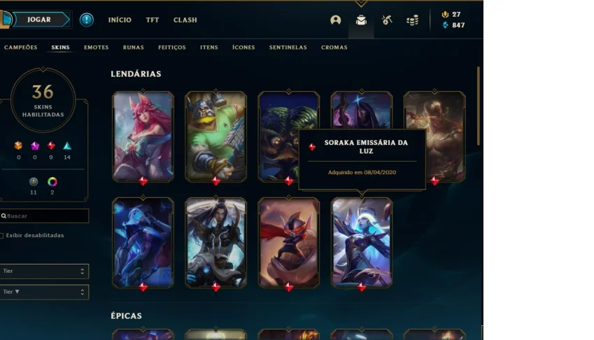 Conta lol gold 1 40 pdl