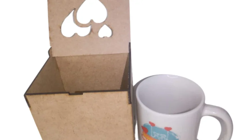 Kit Caixa em MDF Personalizada para Caneca de Louça,...