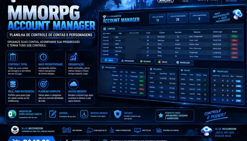Controle De Contas Mmorpg - Account Manager