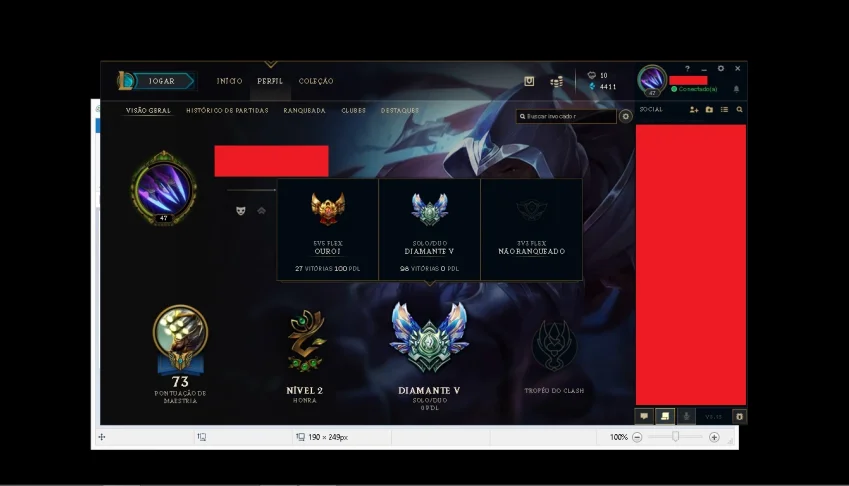 League of Legends - CONTA DIAMANTE V