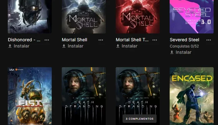 Conta Epic Games com 113 jogos