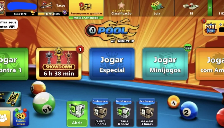 Conta 8Ball Pool Full Lendarios Com 1.8B De Ficha