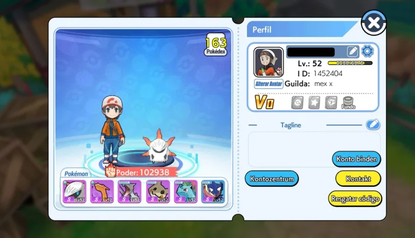 Conta do Pokemon Mundo Elemental lev 52