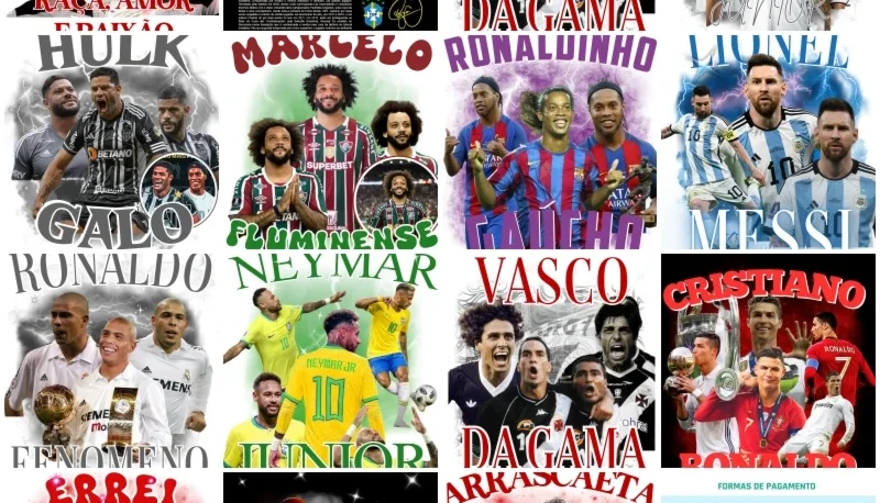 +D 70 artes em PNG de personalidades do Futebol e artistas