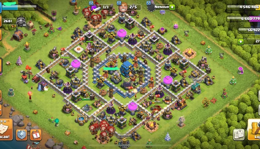 Conta clash royale lvl 53, clash of clans cv 12, lvl 156
