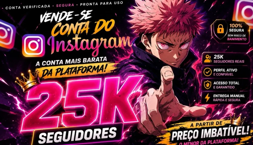 Conta do Instagram com 25k de seguidores a mais barata