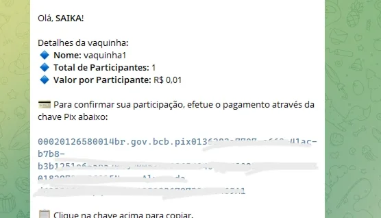 Script Vaquinha 1.0 Bot Telegram + Painel