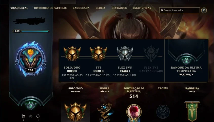 Conta de League of Legends