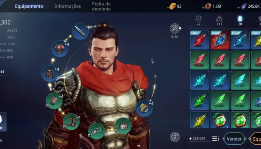 Mir4 conta lvl 46 Guerreiro 45k power, com snake liberado