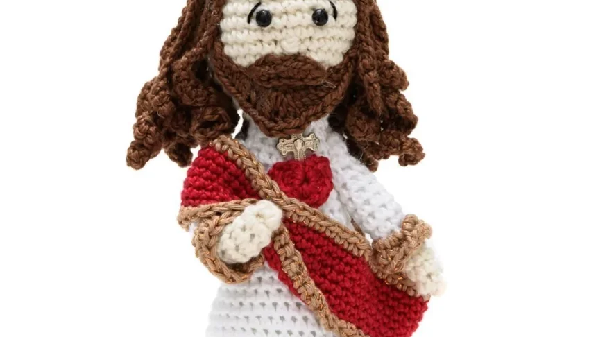 Imagem de Jesus Cristo em Amigurumi