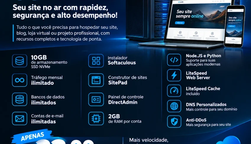 Hospedagem Web Completa