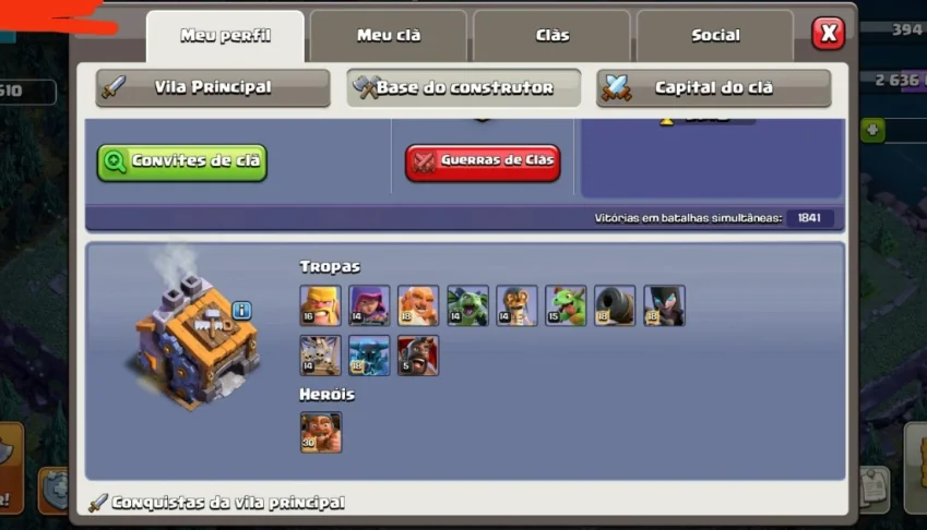 Vendo conta clash of clans / clash royale upadas