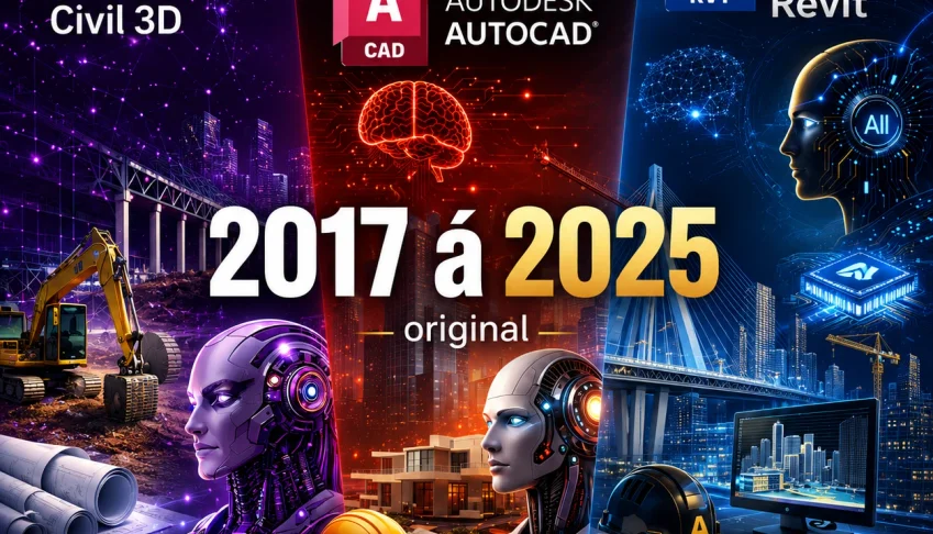 Autodesk Autocad + Revit + Civil 3D - Original 3 Anos