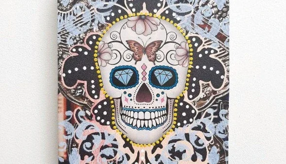 Porta Chave Caveira Estampada 4