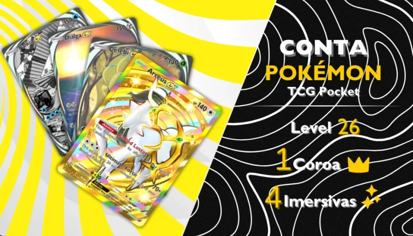 Conta Pokémon TCG Pocket - Arceus Gold (Coroa)