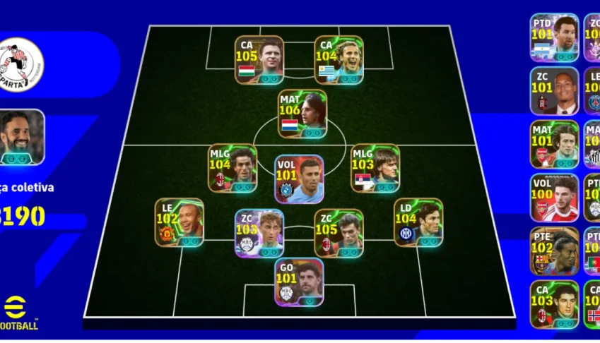 Conta efootball bem upada
