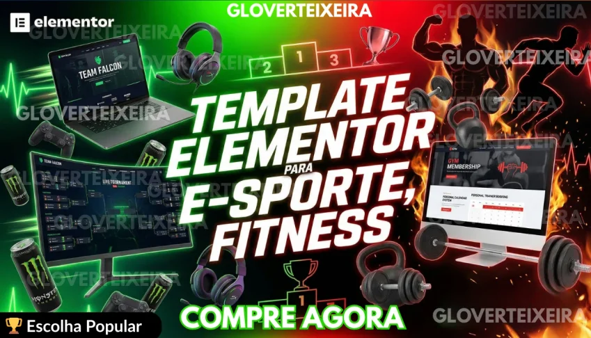 Templates Elementor para E-SPORT, FITNESS