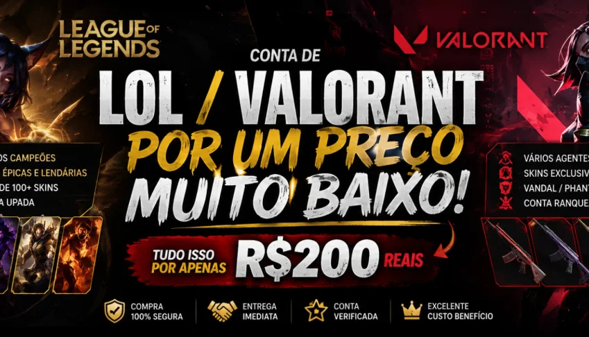 Conta Lol + Valorant À Venda