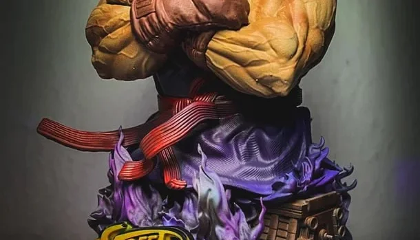 WICKED RYU BUST stl 3d print street fighter